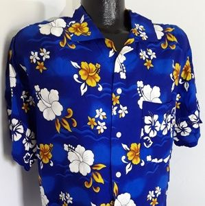 Hawaloha men shirt button down size L floral